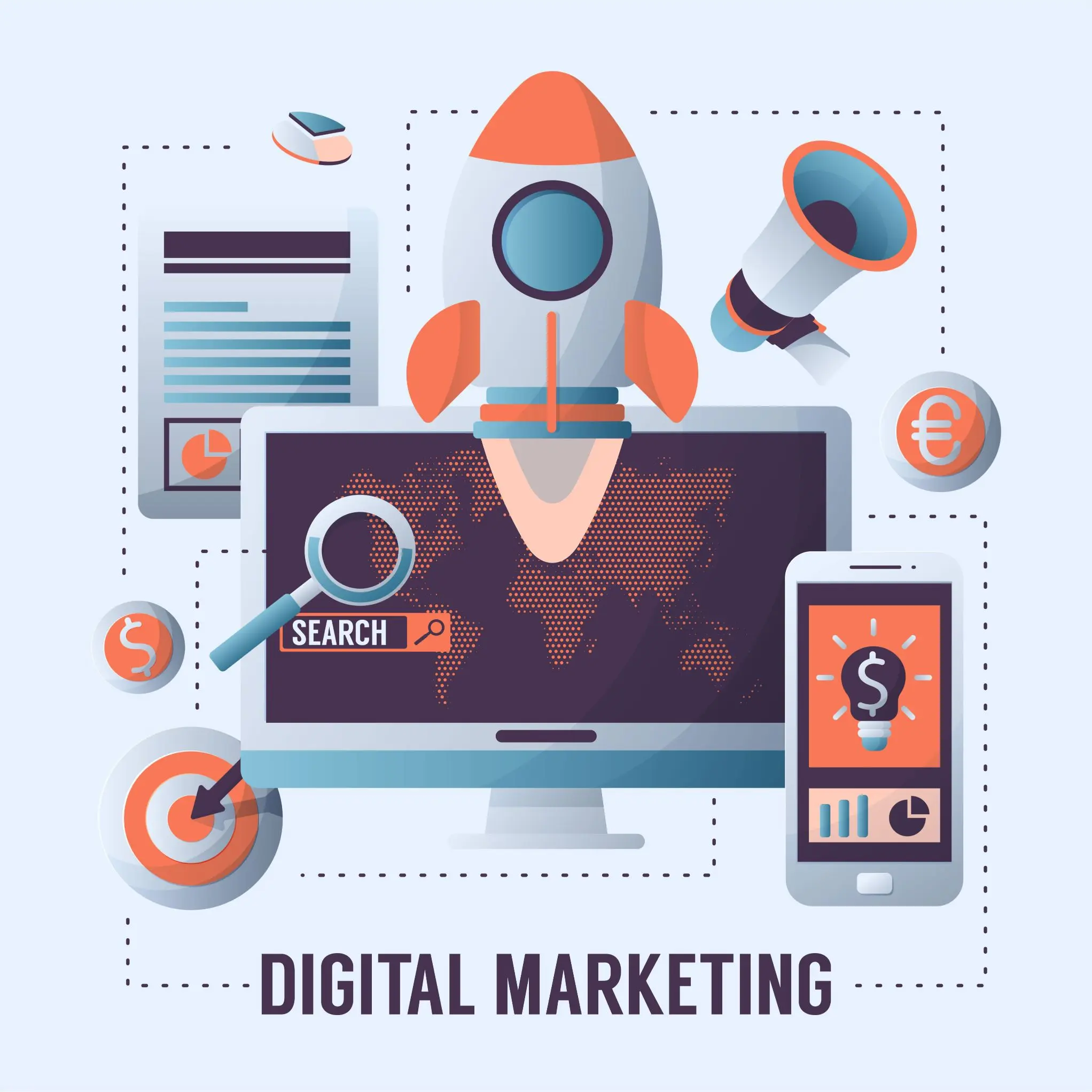Illustration des tendances du marketing digital 2025